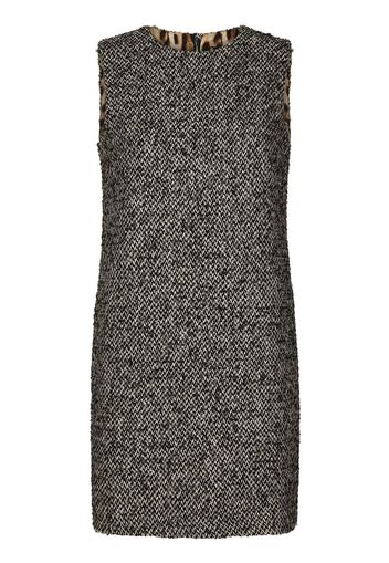 Dolce & Gabbana tweed sleeveless shift dress - Grigio