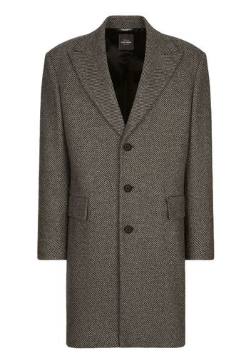 Dolce & Gabbana tailored herringbone coat - Nero