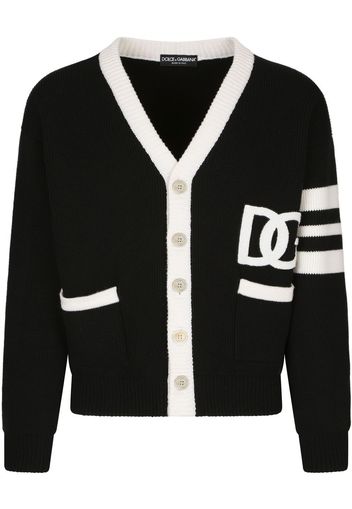 Dolce & Gabbana DG logo virgin wool cardigan - Nero