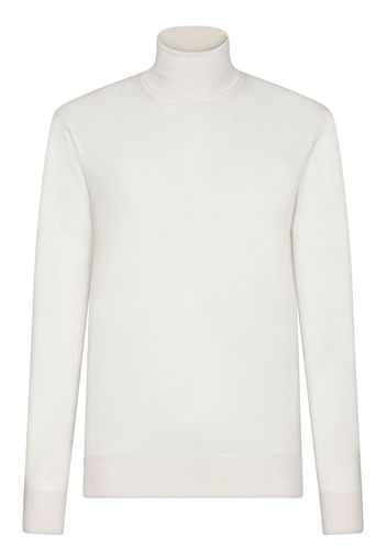 Dolce & Gabbana roll-neck silk-cashmere jumper - Bianco