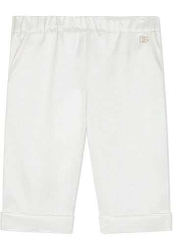 Dolce & Gabbana Kids Pantaloni con ricamo - Bianco