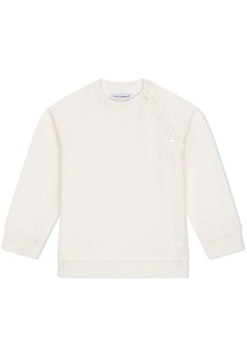 Dolce & Gabbana Kids intarsia-knit long-sleeve jumper - Bianco