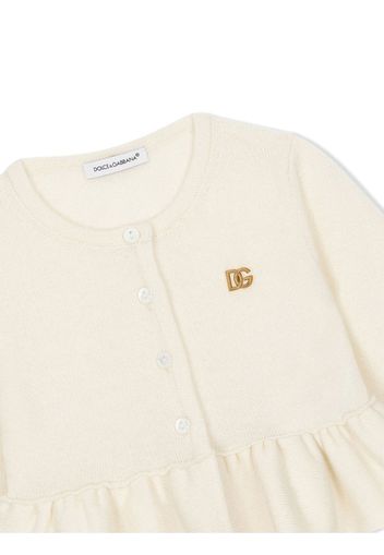 Dolce & Gabbana Kids Cardigan con logo - Toni neutri