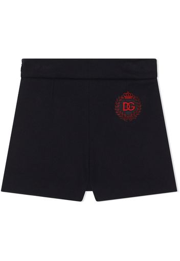 Dolce & Gabbana Kids logo-patch cotton shorts - Nero