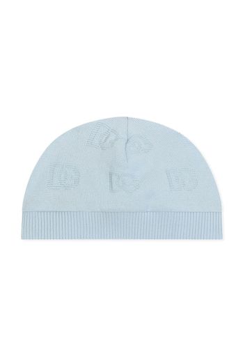 Dolce & Gabbana Kids Cappello da baseball con logo DG jacquard - Blu