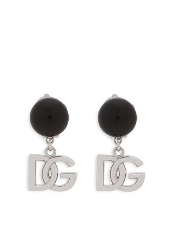 Dolce & Gabbana DG logo clip-on earrings - Argento