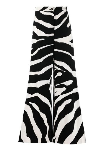 Dolce & Gabbana zebra-print flared trousers - Nero