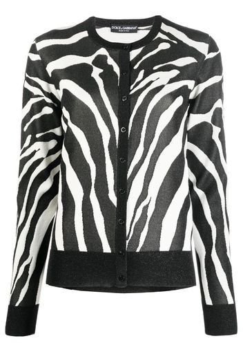 Dolce & Gabbana zebra-print cardigan - Nero