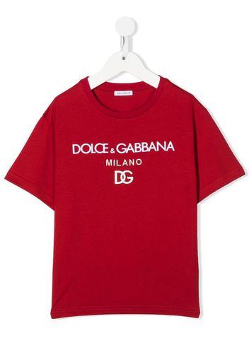 Dolce & Gabbana Kids DG Milano logo-print T-shirt - Rosso