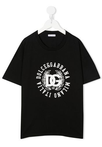 Dolce & Gabbana Kids logo-print cotton T-shirt - Nero