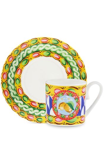 Dolce & Gabbana geometric-pattern porcelain espresso-set - Giallo