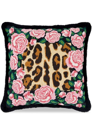 Dolce & Gabbana embroidered mixed-print cushion - Rosa