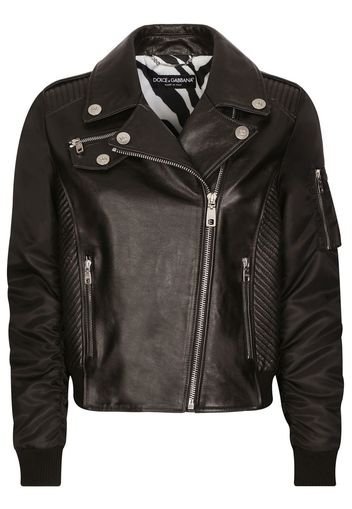 Dolce & Gabbana leather biker jacket - Nero