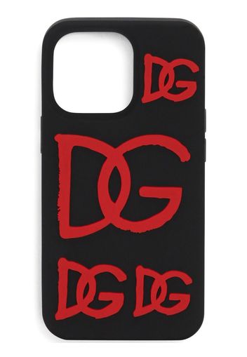 Dolce & Gabbana Cover per iPhone 13 Pro con stampa - Nero