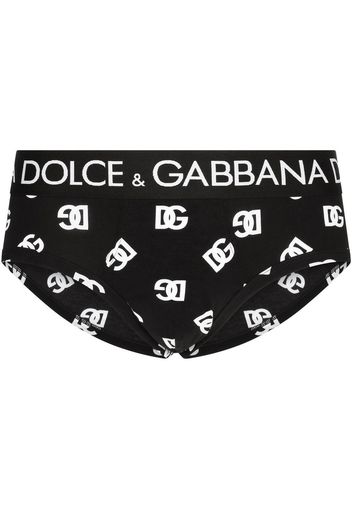 Dolce & Gabbana Slip con stampa DG - Nero