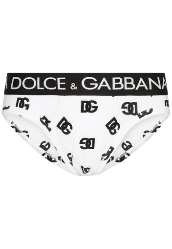 Dolce & Gabbana Slip con stampa DG - Bianco