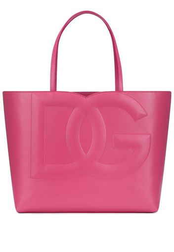 Dolce & Gabbana embossed-logo tote bag - Rosa