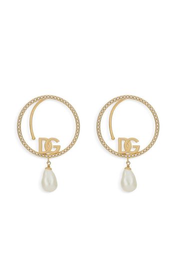 Dolce & Gabbana logo-detail hoop cuffs - Oro