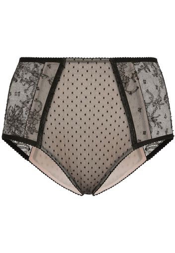 Dolce & Gabbana high-waisted lace briefs - Toni neutri