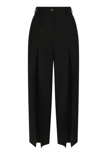 Dolce & Gabbana gabardine front-slit trousers - Nero