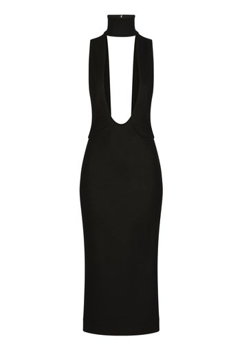 Dolce & Gabbana cut-out detailed midi dress - Nero