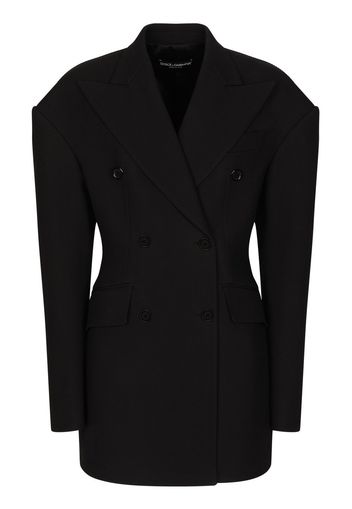 Dolce & Gabbana drop-shoulder double-breasted coat - Nero