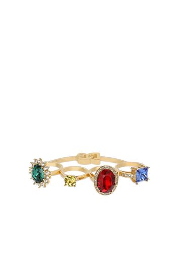 Dolce & Gabbana Knucklebuster rhinestone-embellished ring - Oro