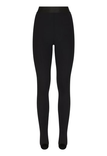 Dolce & Gabbana Technical jersey leggings with branded elastic - Nero