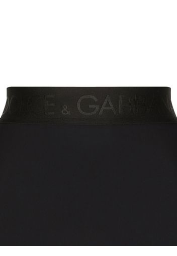 Dolce & Gabbana Slip a vita alta con fascia logo - Nero