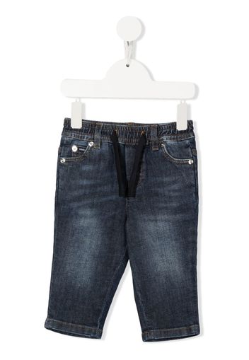 Dolce & Gabbana Kids drawstring straight-leg jeans - Blu