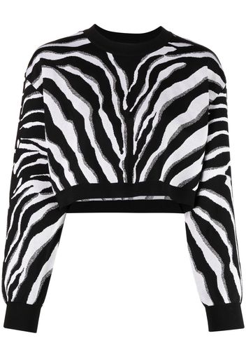 Dolce & Gabbana zebra-print cropped jumper - Nero