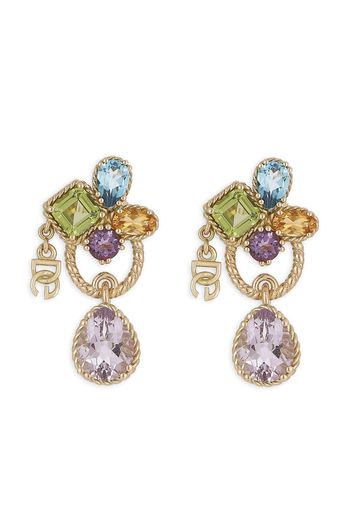 Dolce & Gabbana 18kt yellow gold gemstone drop earrings - Oro