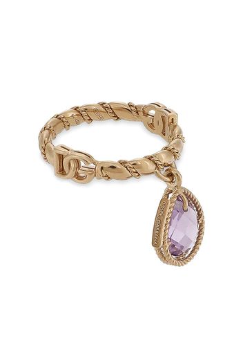 Dolce & Gabbana 18kt yellow gold amethyst drop-design ring - Oro