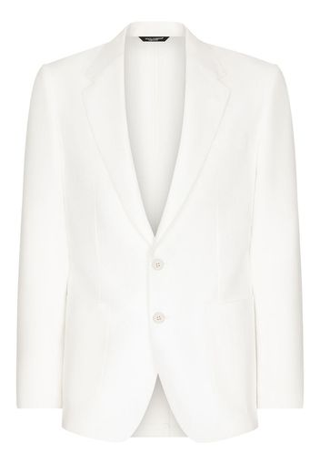 Dolce & Gabbana notched-collar single-breasted blazer - Bianco