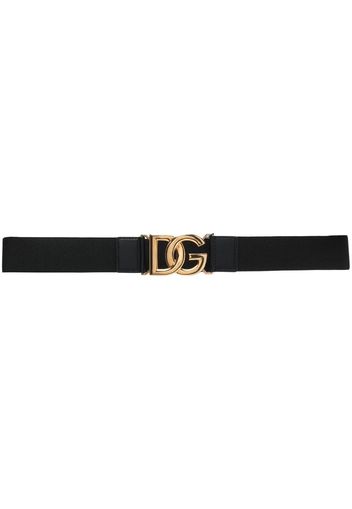 Dolce & Gabbana logo-plaque elasticated belt - Nero