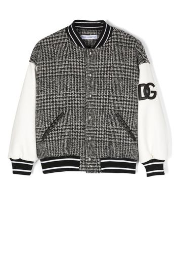 Dolce & Gabbana Kids Bomber con applicazione - Nero