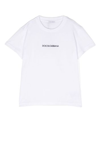 Dolce & Gabbana Kids T-shirt con ricamo - Bianco