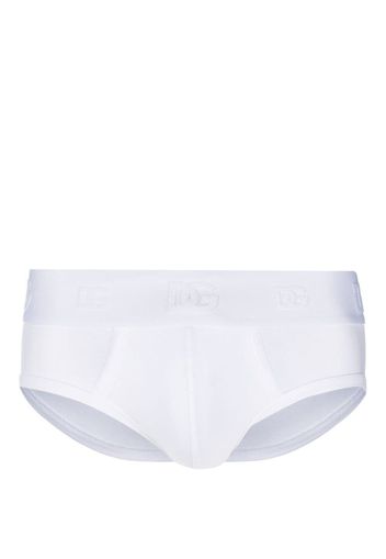 Dolce & Gabbana Slip con banda logo - Bianco