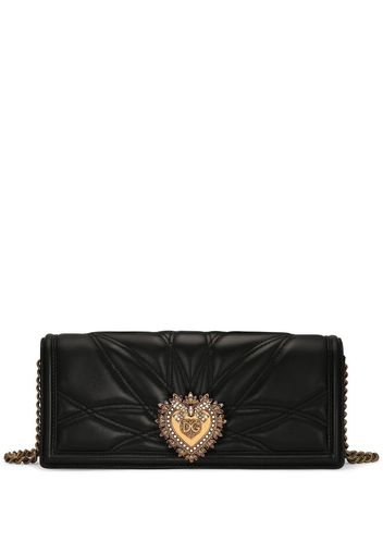 Dolce & Gabbana Borsa a tracolla con placca logo - Nero