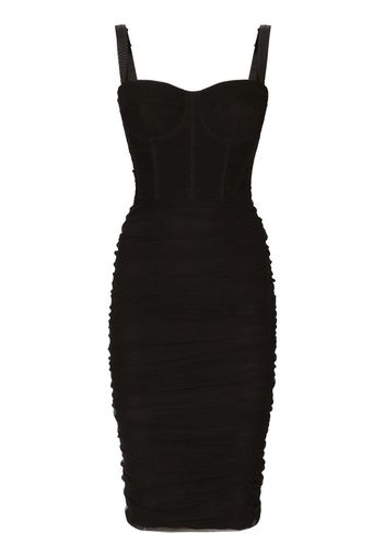 Dolce & Gabbana corset-style midi dress - Nero