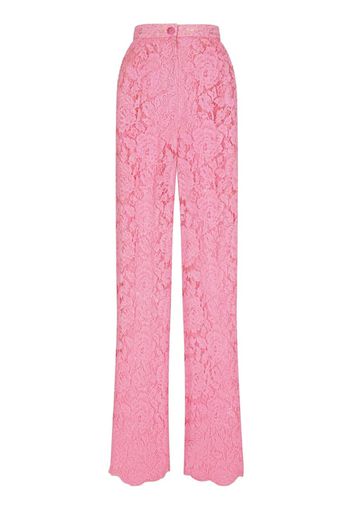 Dolce & Gabbana Pantaloni sartoriali a fiori - Rosa