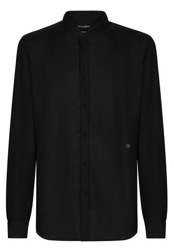 Dolce & Gabbana Camicia con placca logo - Nero