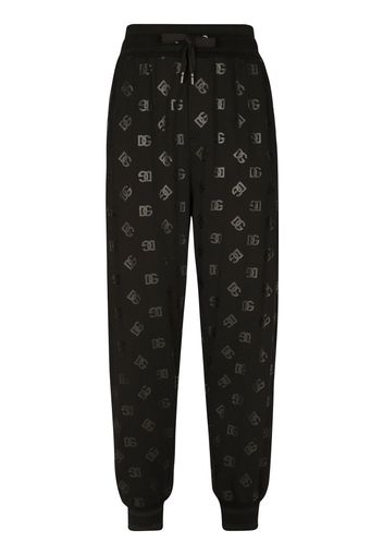 Dolce & Gabbana Pantaloni sportivi con stampa - Nero