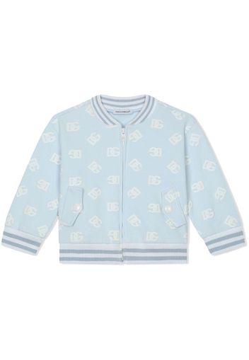 Dolce & Gabbana Kids Bomber con zip - Blu