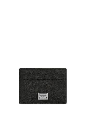 Dolce & Gabbana Portacarte con placca logo - Nero