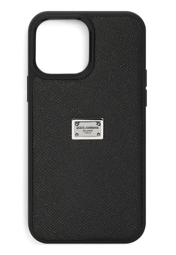 Dolce & Gabbana logo-plaque iPhone case - Nero