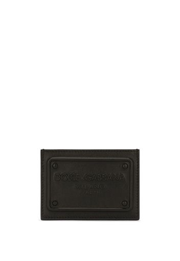 Dolce & Gabbana logo-plaque cardholder - Nero