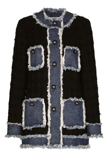 Dolce & Gabbana Giacca con inserti in denim - Nero