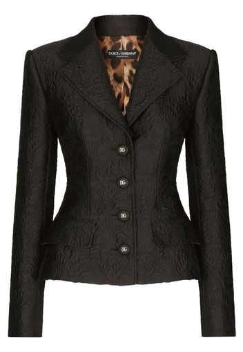 Dolce & Gabbana Blazer monopetto con stampa paisley - Nero