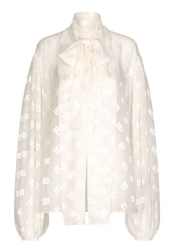 Dolce & Gabbana Blusa con fiocco - Bianco